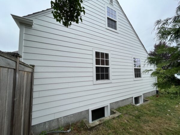 Completed residential siding replacement