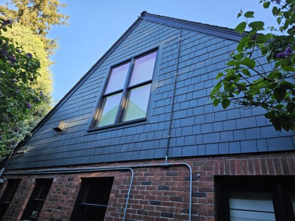 House renovation featuring new james hardie shingles siding materials