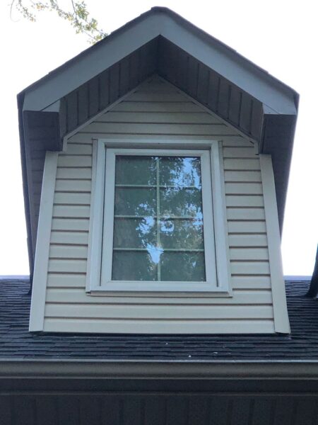 Finished vinyl siding installation on residential home