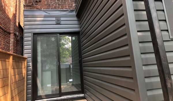 Replacement old siding, trims, soffits and gutter Vinyl Dutch 5” laps in Iron Ore