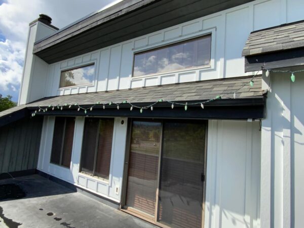 Exterior upgrade with new board and batten siding installed