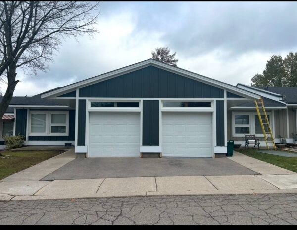 Finished siding installation on residential home