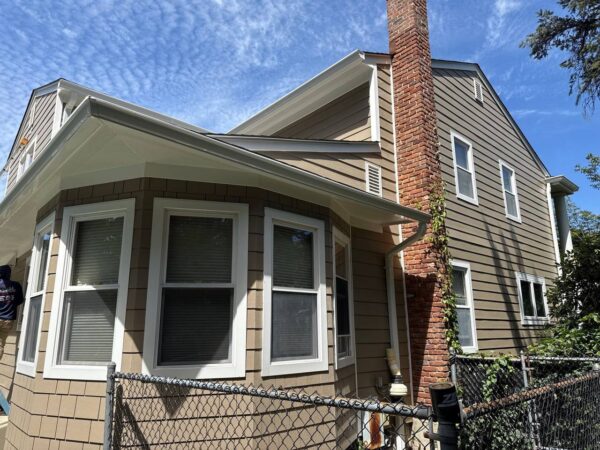 Completed James Hardie siding project installation