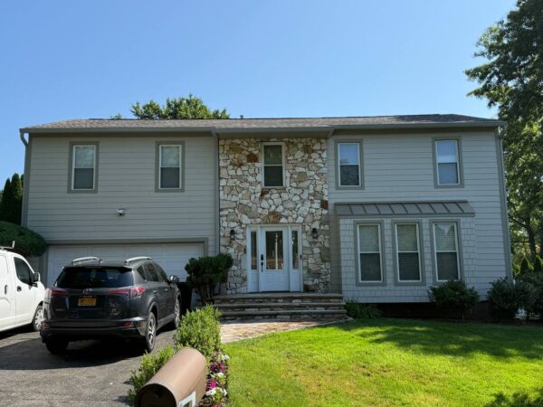 Finished siding installation on residential home